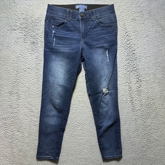 Democracy Denim - Democracy "Ab'solution" Women's Jeans Size 4 Dark Wash‎ Distressed Skinny Fit